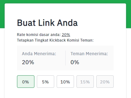 Menentukan Persentase Komisi di Tokocrypto