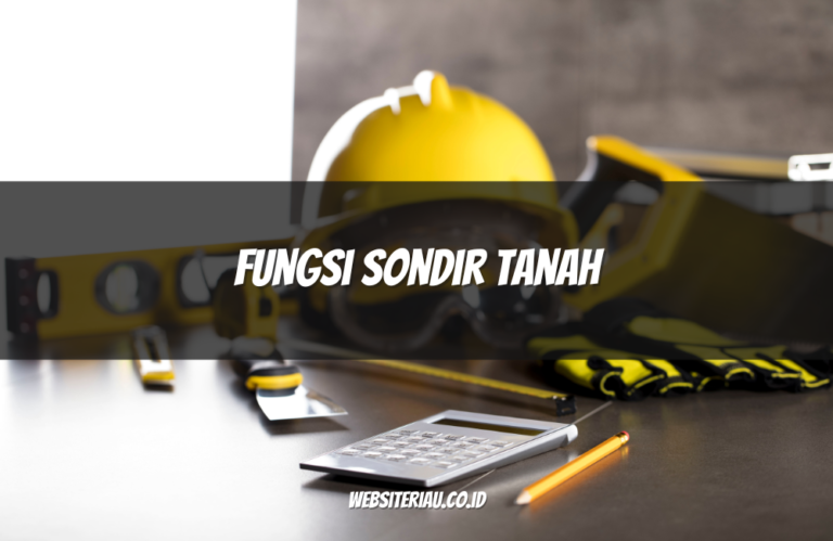 Fungsi Sondir Tanah